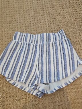 Roxy Blue and White Striped Athletic Shorts